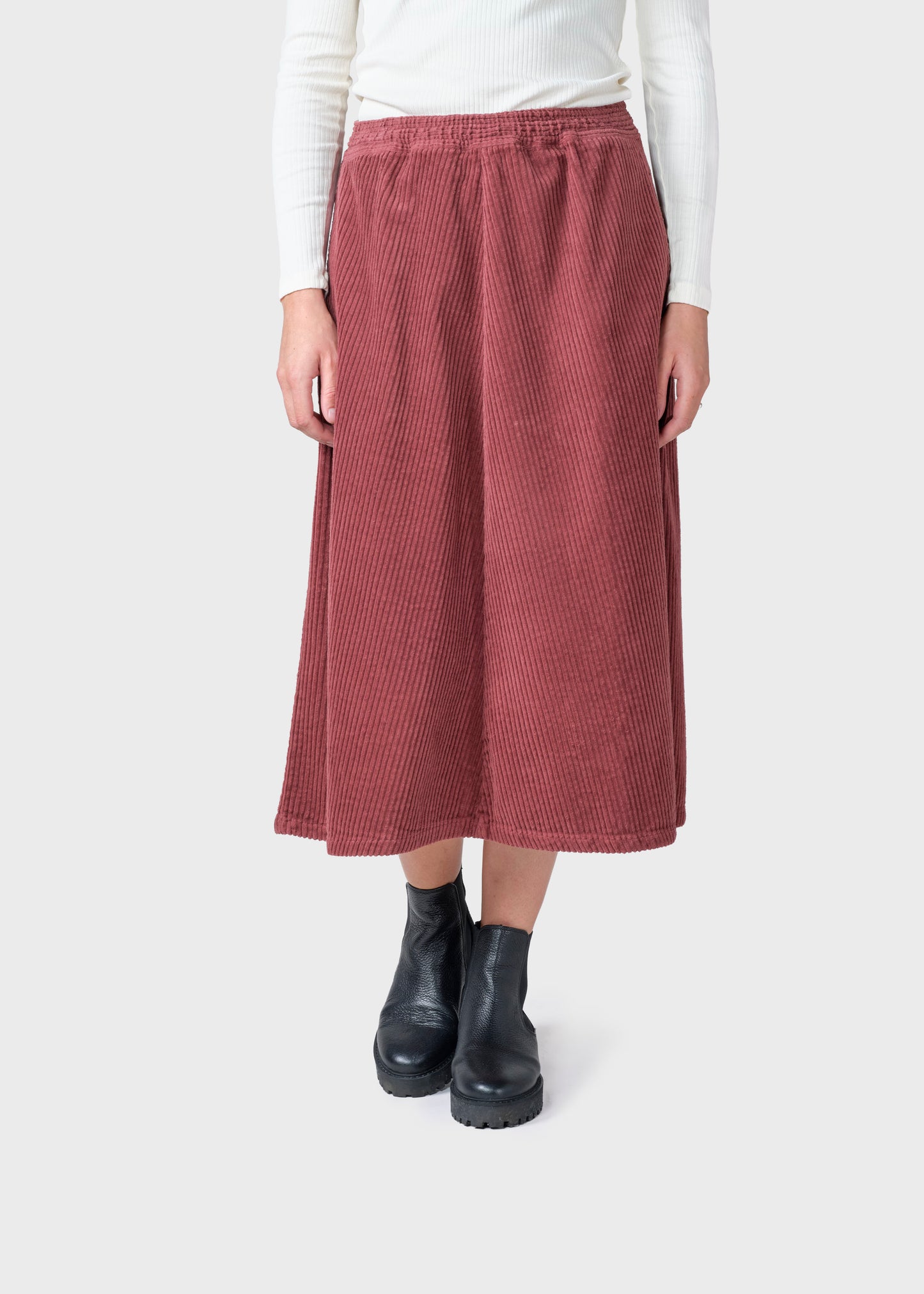 Klitmøller - Ramona cord skirt Burgundy - WERTE FREUNDE