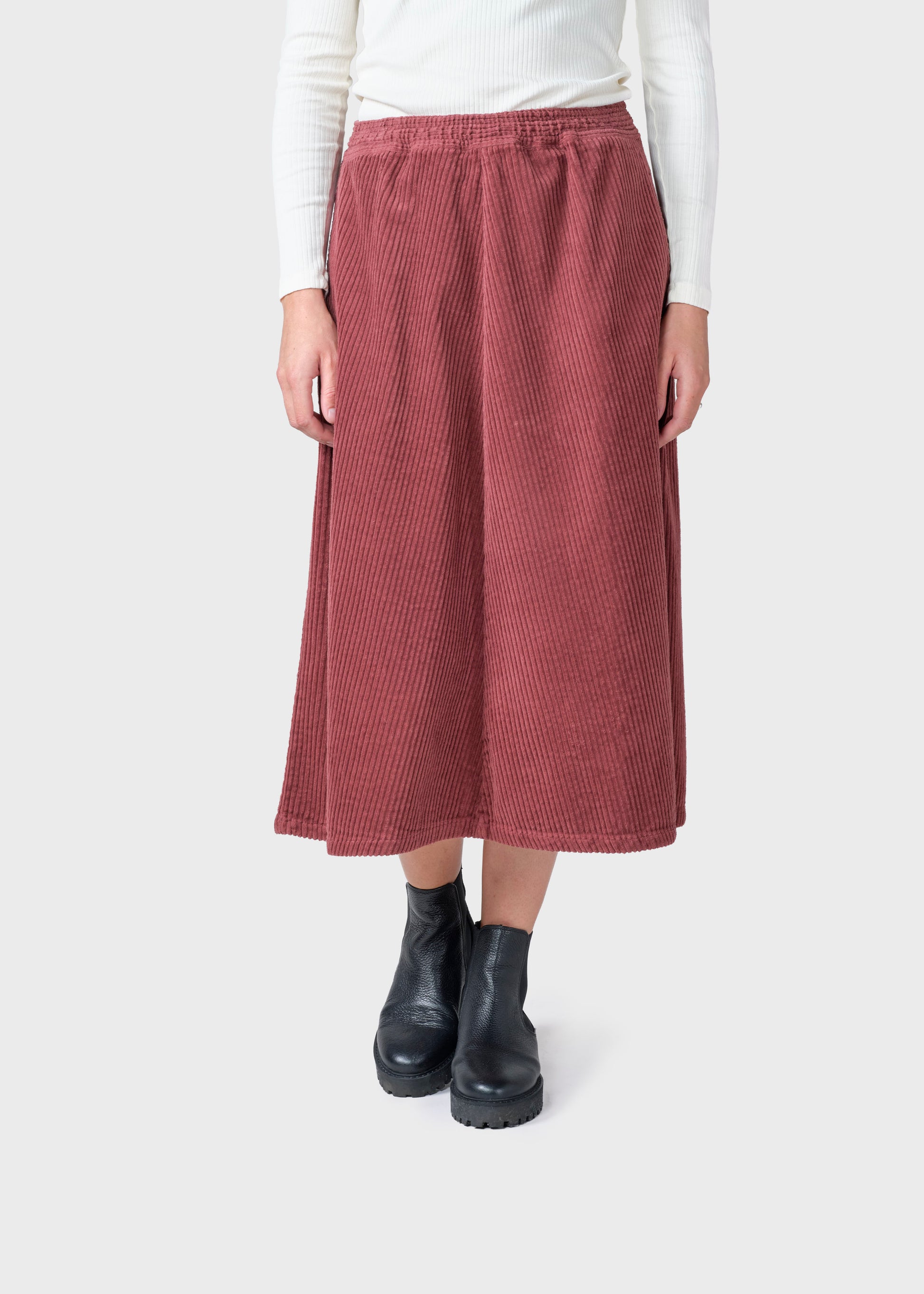 Klitmøller - Ramona cord skirt Burgundy - WERTE FREUNDE