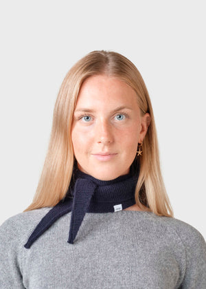 Klitmøller - Violet small knit scarf Navy - WERTE FREUNDE