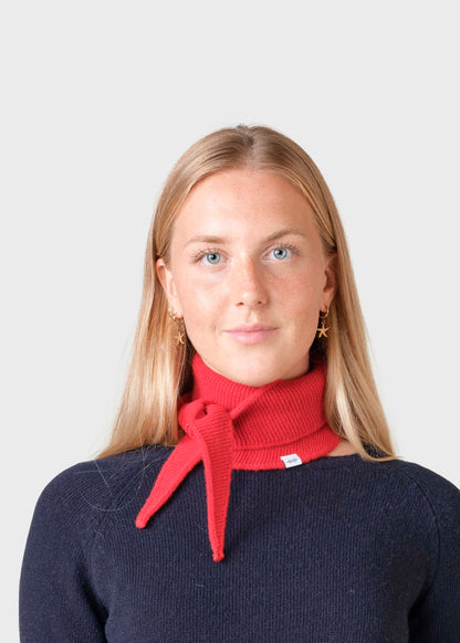 Klitmøller - Violet small knit scarf Red - WERTE FREUNDE