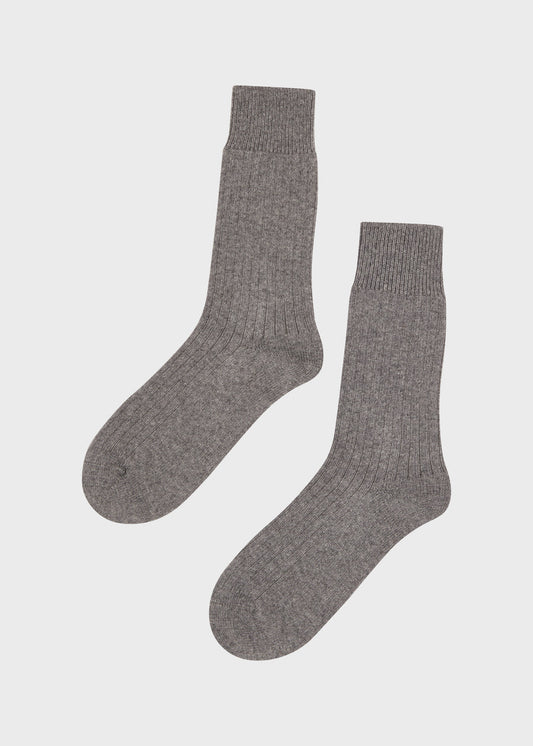 Klitmøller - Wool sock Grey melange - WERTE FREUNDE