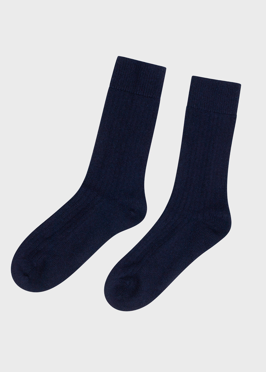 Klitmøller - Wool sock Navy - WERTE FREUNDE