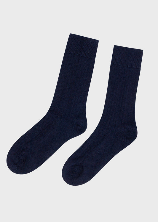Klitmøller - Wool sock Navy - WERTE FREUNDE