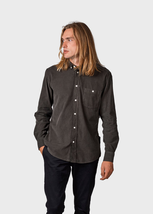 Klitmøller - Benjamin corduroy shirt Olive - WERTE FREUNDE