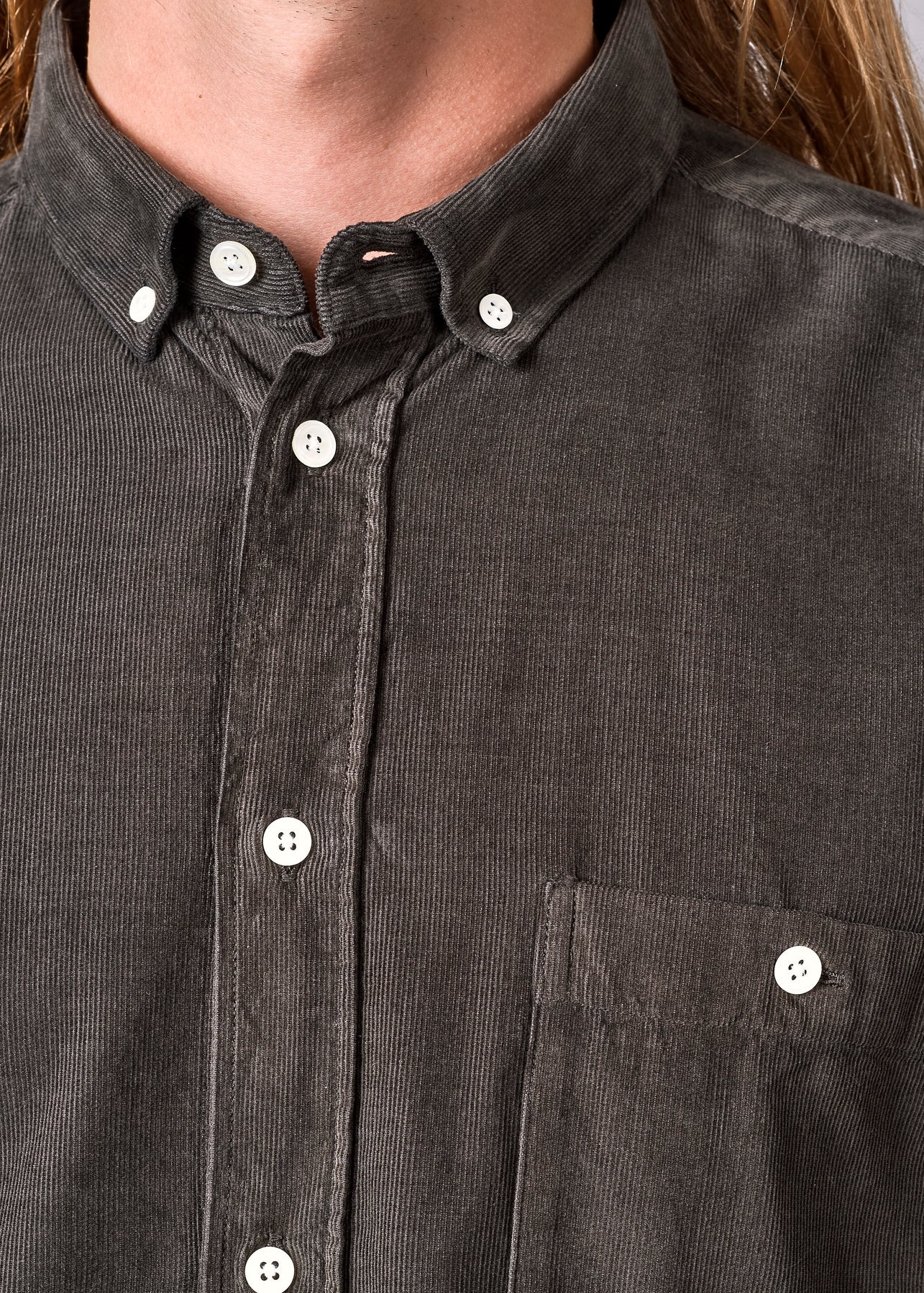 Klitmøller - Benjamin corduroy shirt Olive - WERTE FREUNDE