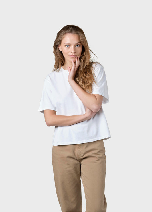 Klitmøller - Womens boxy tee White - WERTE FREUNDE