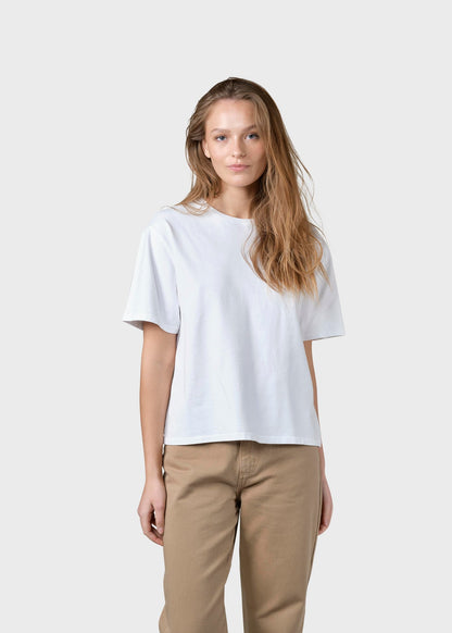 Klitmøller - Womens boxy tee White - WERTE FREUNDE