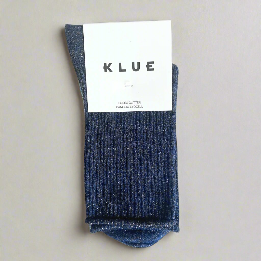KLUE - Glitter Lurex Socken Blau - WERTE FREUNDE