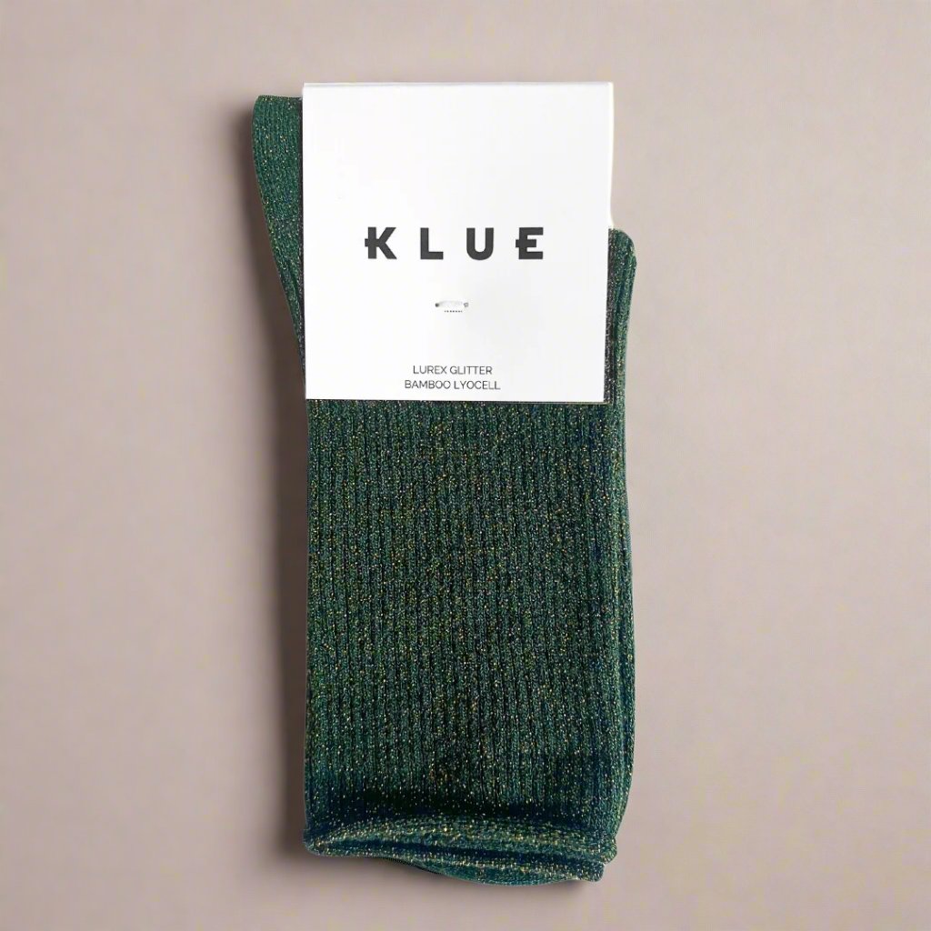 KLUE - Glitter Lurex Socken Grün - WERTE FREUNDE