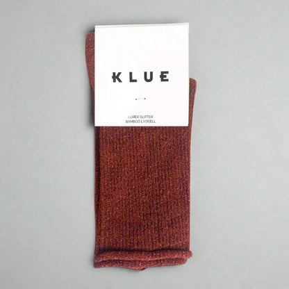 KLUE - Glitter Lurex Socken Rot - WERTE FREUNDE