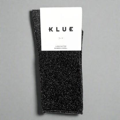 KLUE - Glitter Lurex Socken Schwarz - WERTE FREUNDE