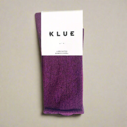 KLUE - Glitter Lurex Socken Violett - WERTE FREUNDE