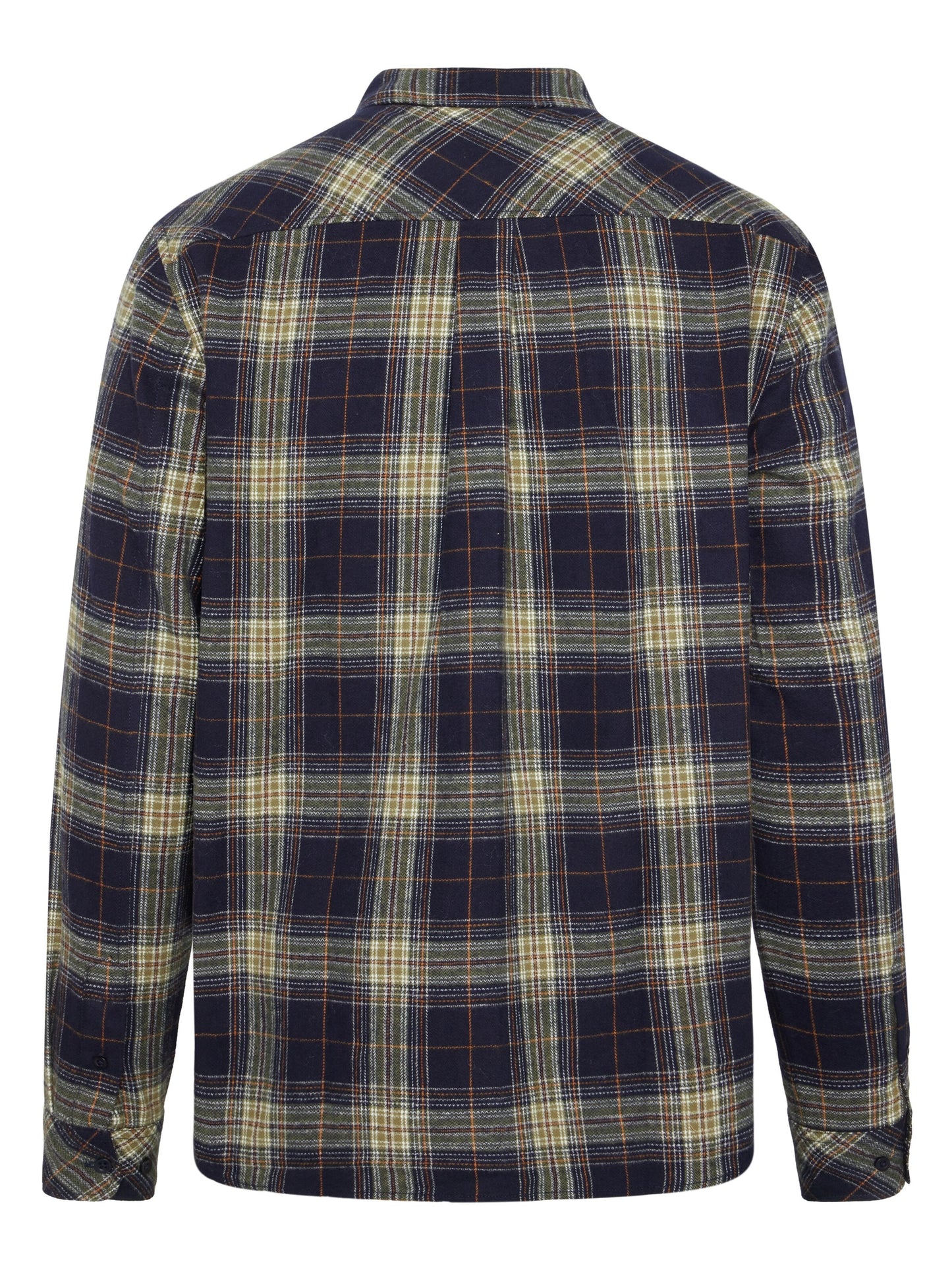 KCA - Organic Cotton Checked Flannel Shirt blue check - WERTE FREUNDE