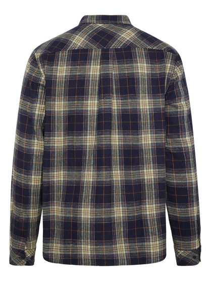 KCA - Organic Cotton Checked Flannel Shirt blue check - WERTE FREUNDE