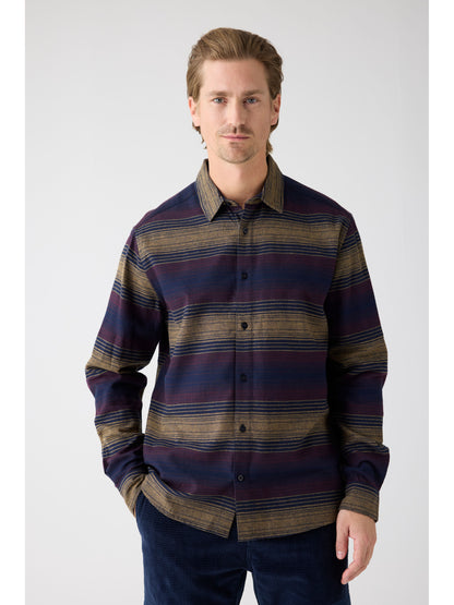KCA - Organic Cotton Checked Flannel Shirt Navy - WERTE FREUNDE
