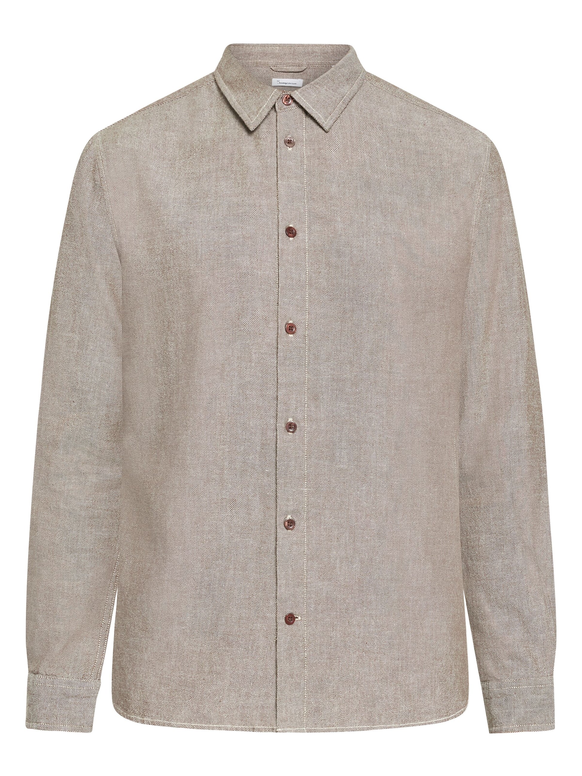 KCA - Regular fit heavy twill flannel shirt - Vegan Demitasse (brown) - WERTE FREUNDE