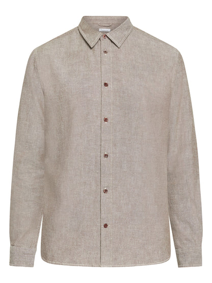 KCA - Regular fit heavy twill flannel shirt - Vegan Demitasse (brown) - WERTE FREUNDE