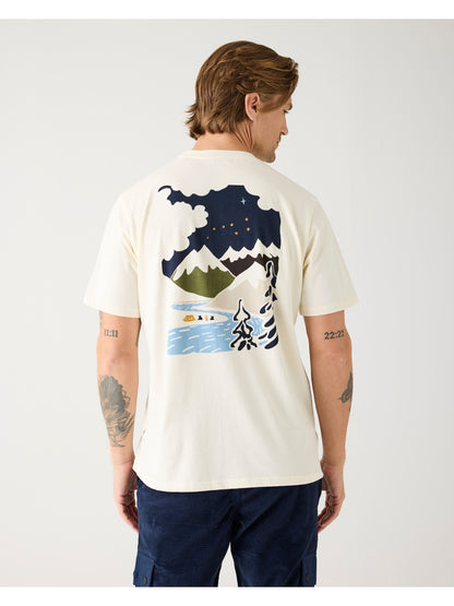 KCA - Regenerative Organic Cotton Back Print T-Shirt Egret - WERTE FREUNDE