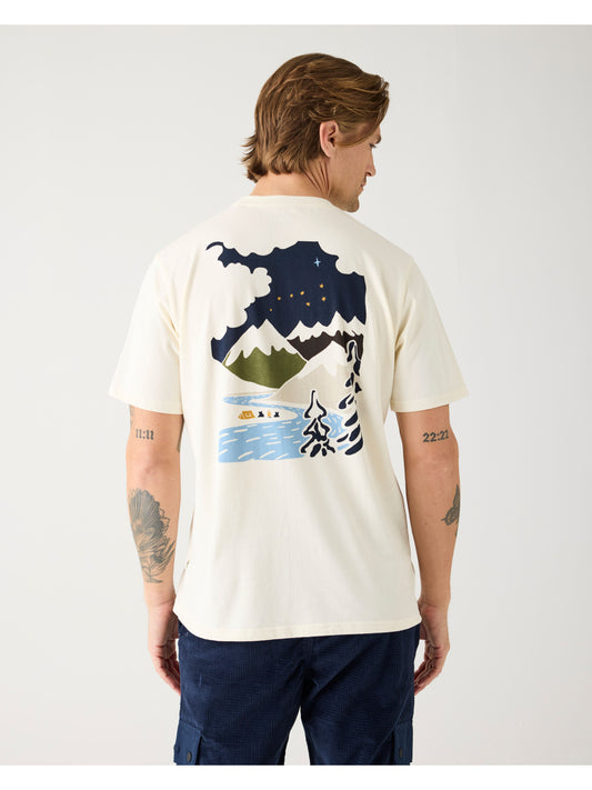 KCA - Regenerative Organic Cotton Back Print T-Shirt Egret - WERTE FREUNDE