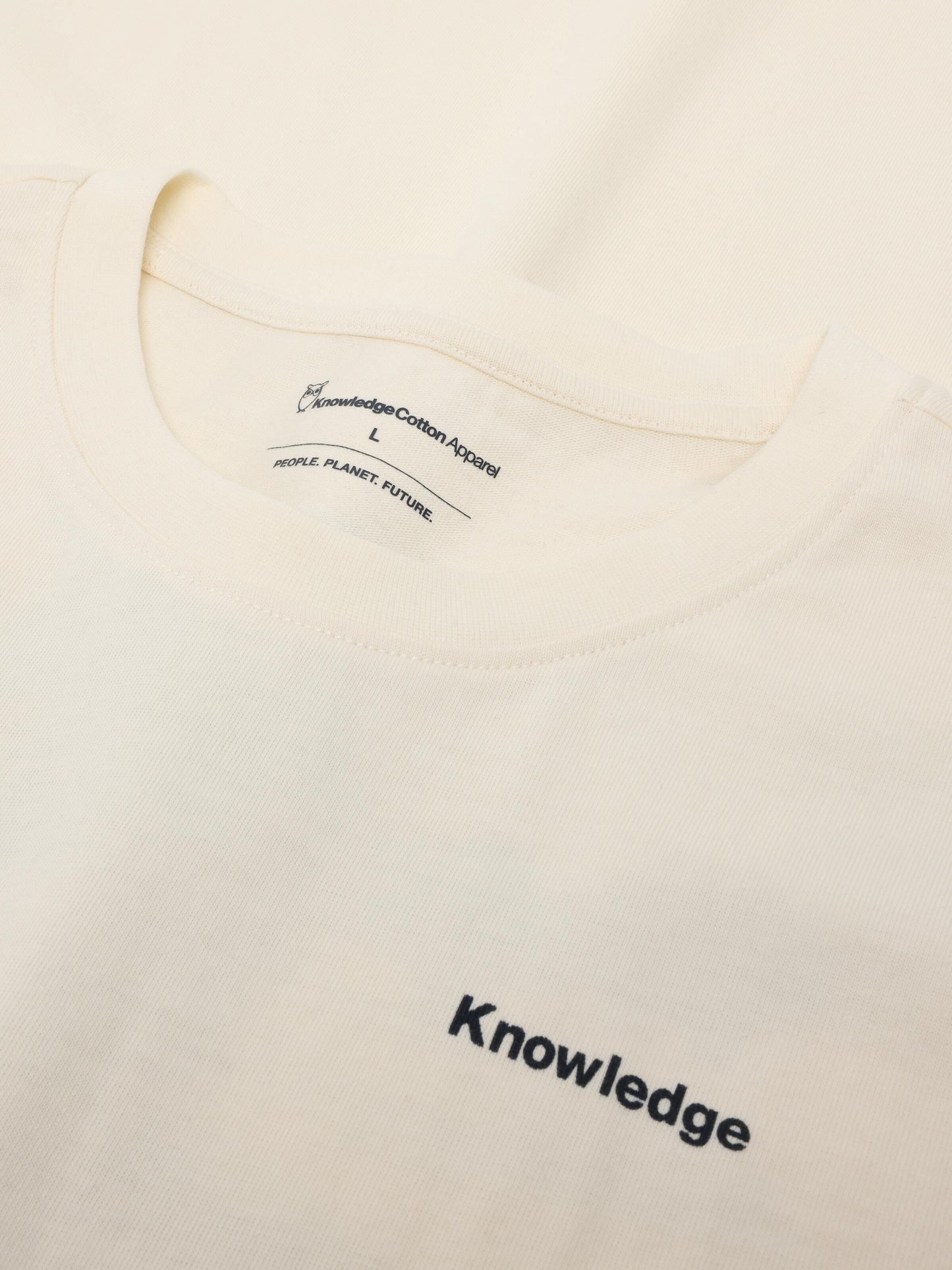 KCA - Regenerative Organic Cotton Back Print T-Shirt Egret - WERTE FREUNDE