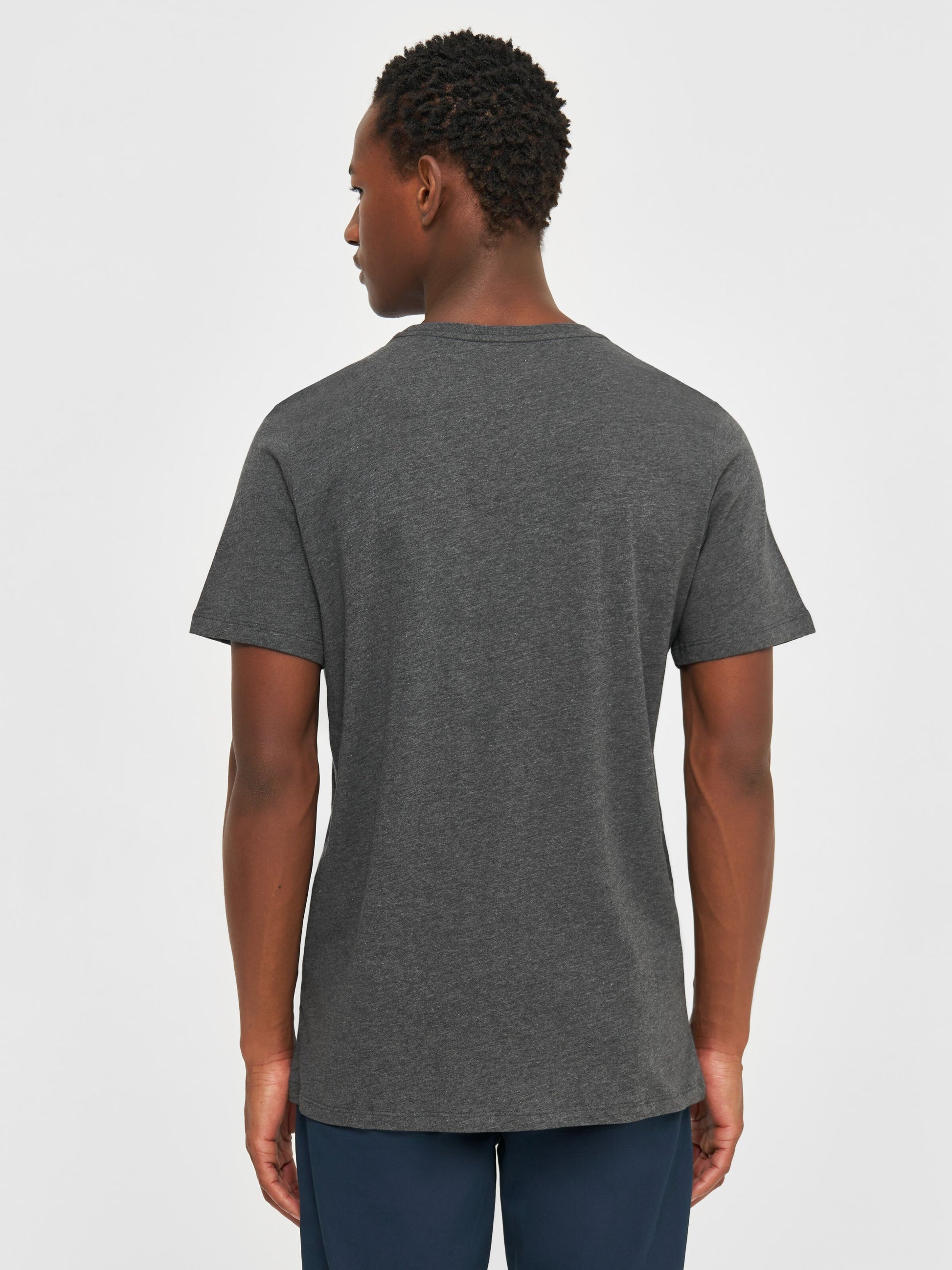 KCA - Regular fit Basic tee Dark Grey Melange - WERTE FREUNDE