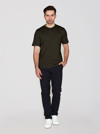 KCA - Regular fit Basic tee Green melange - WERTE FREUNDE
