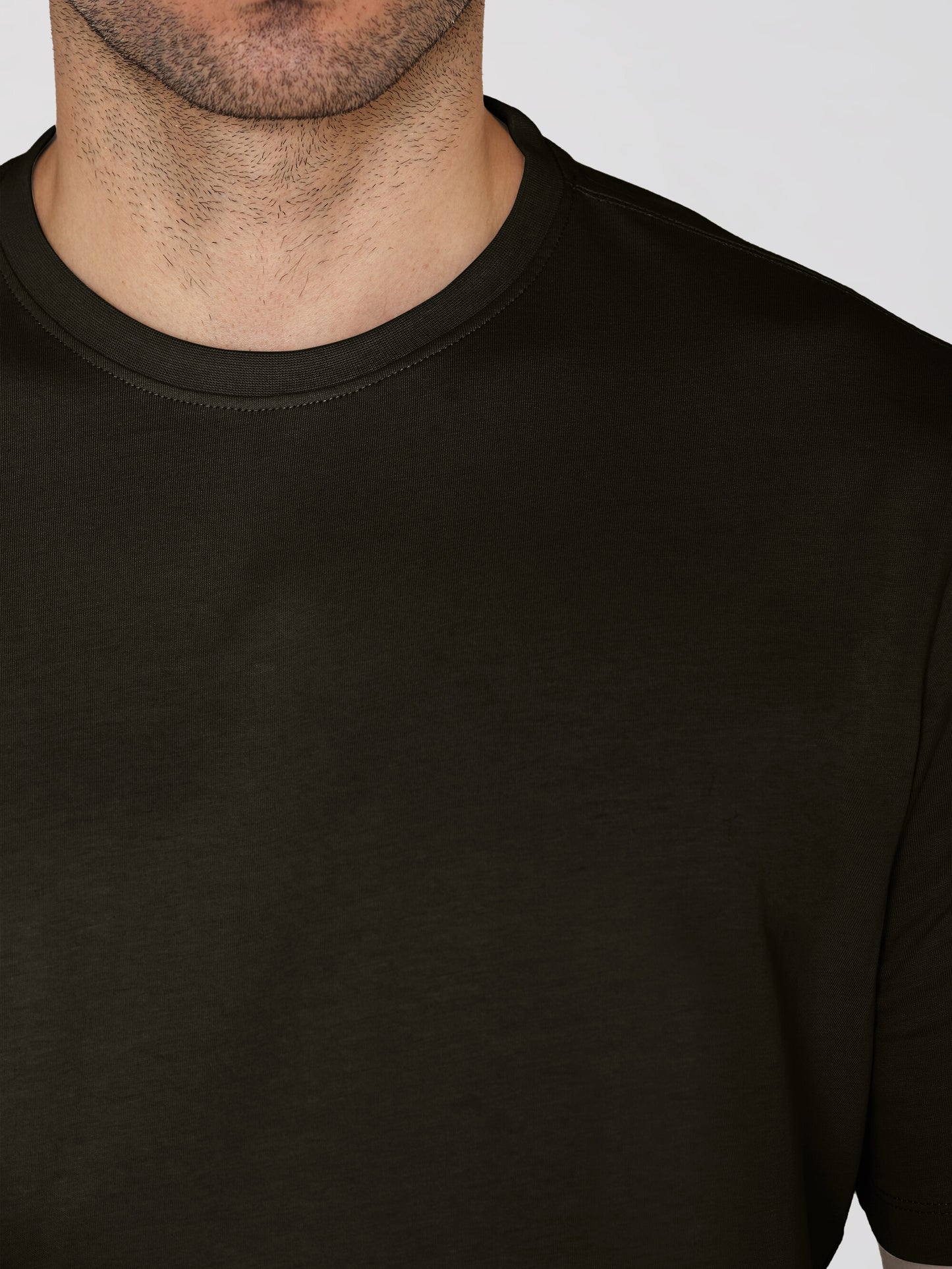 KCA - Regular fit Basic tee Green melange - WERTE FREUNDE