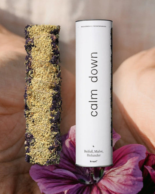 kruut - Räucherbündel - calm down (Beifuß, Malve und Holunder) 1 Stk. - WERTE FREUNDE