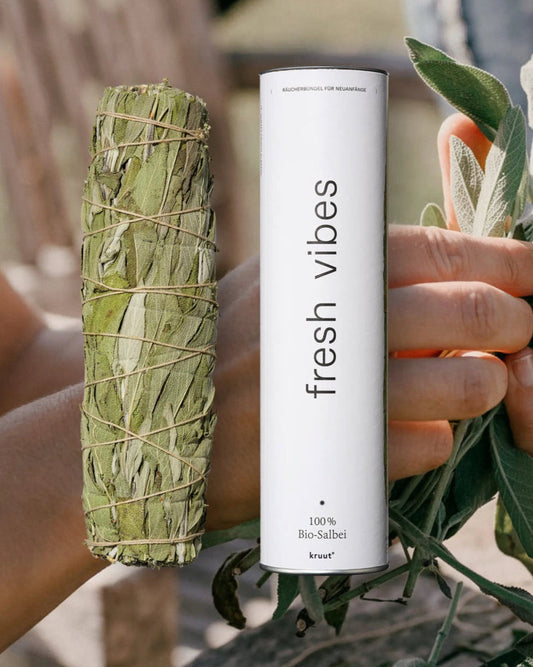 kruut - Räucherbündel - fresh vibes (echter Salbei) 1 Stk. - WERTE FREUNDE