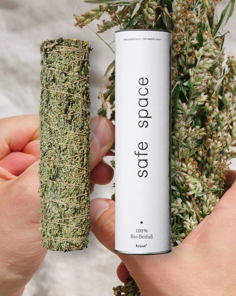 kruut - Räucherbündel - safe space (100% Bio-Beifuß) 1 Stk. - WERTE FREUNDE