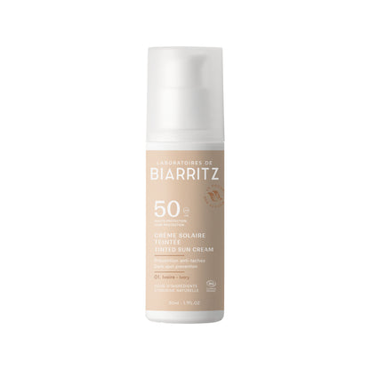 Laboratoires de Biarritz - Getönte Sonnencreme 01 ivory  LSF50  50ml - WERTE FREUNDE