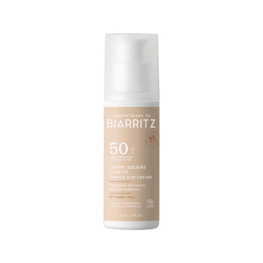 Laboratoires de Biarritz - Getönte Sonnencreme 01 ivory  LSF50  50ml - WERTE FREUNDE