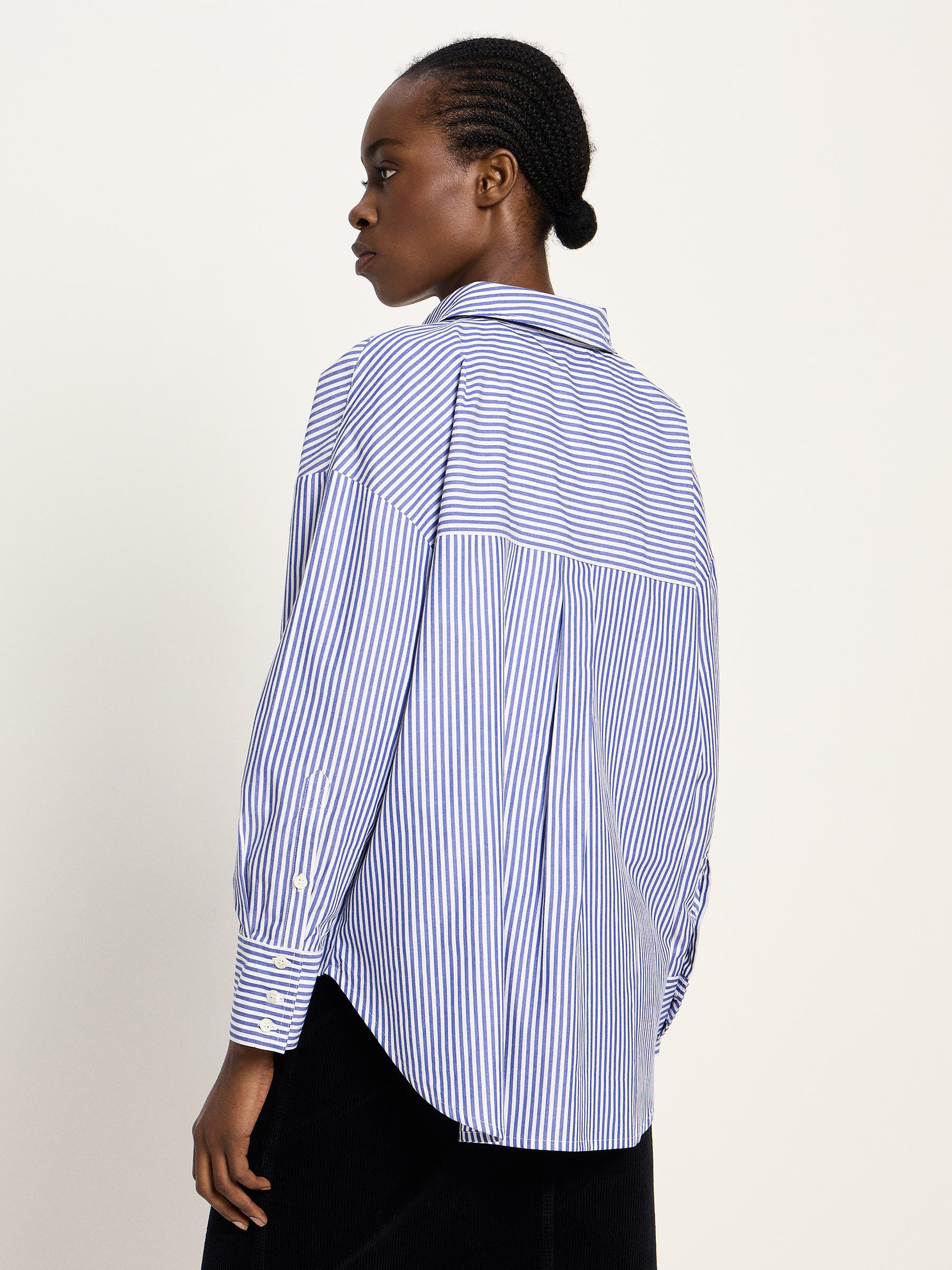 LANIUS - Streifenhemd OCS blue/ off white - WERTE FREUNDE