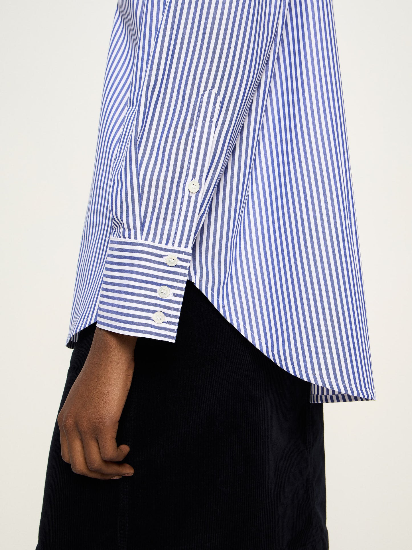 LANIUS - Streifenhemd OCS blue/ off white - WERTE FREUNDE