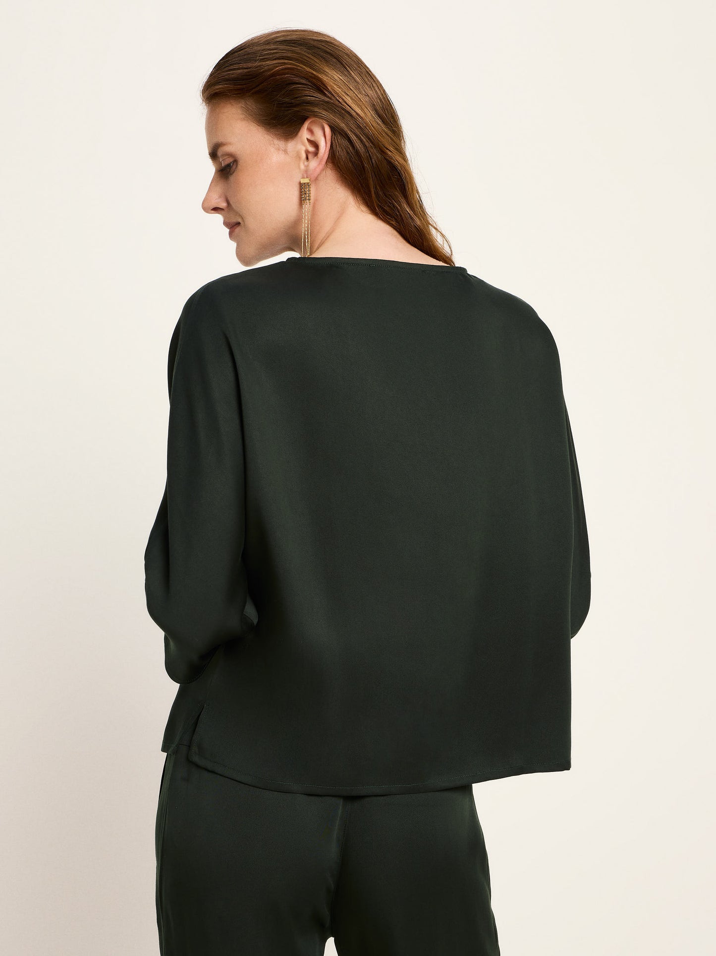 LANIUS - 3/4 Arm Bluse aus TENCEL™ forest - WERTE FREUNDE