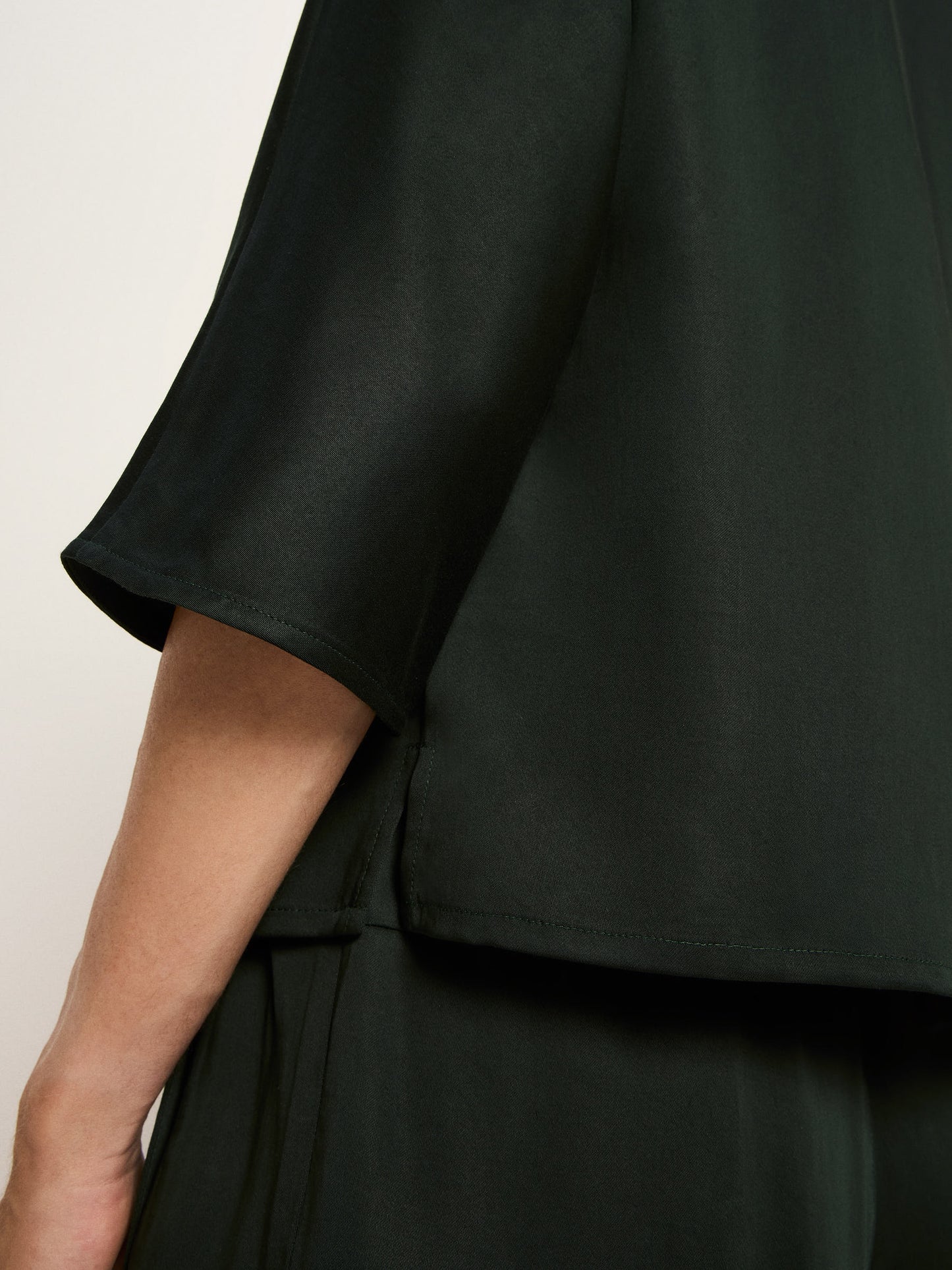 LANIUS - 3/4 Arm Bluse aus TENCEL™ forest - WERTE FREUNDE