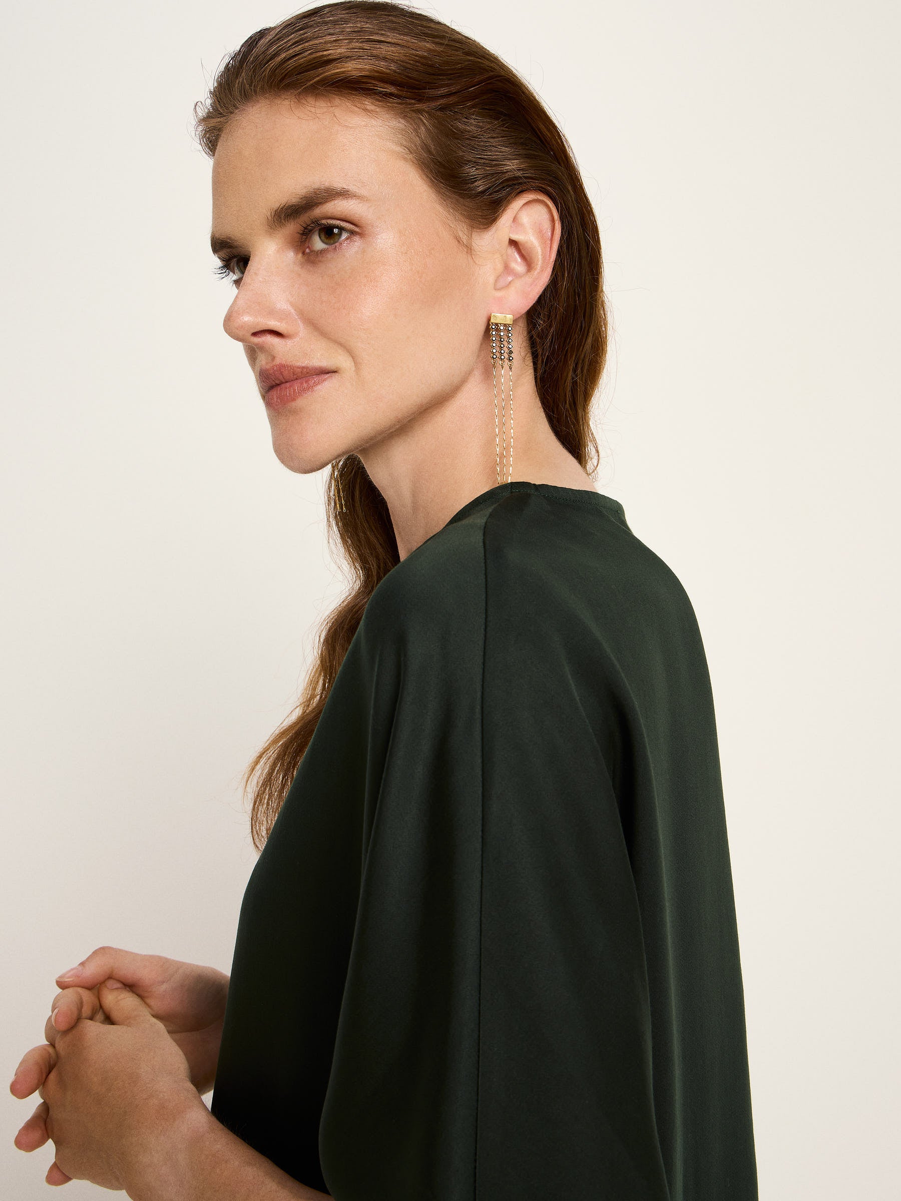 LANIUS - 3/4 Arm Bluse aus TENCEL™ forest - WERTE FREUNDE