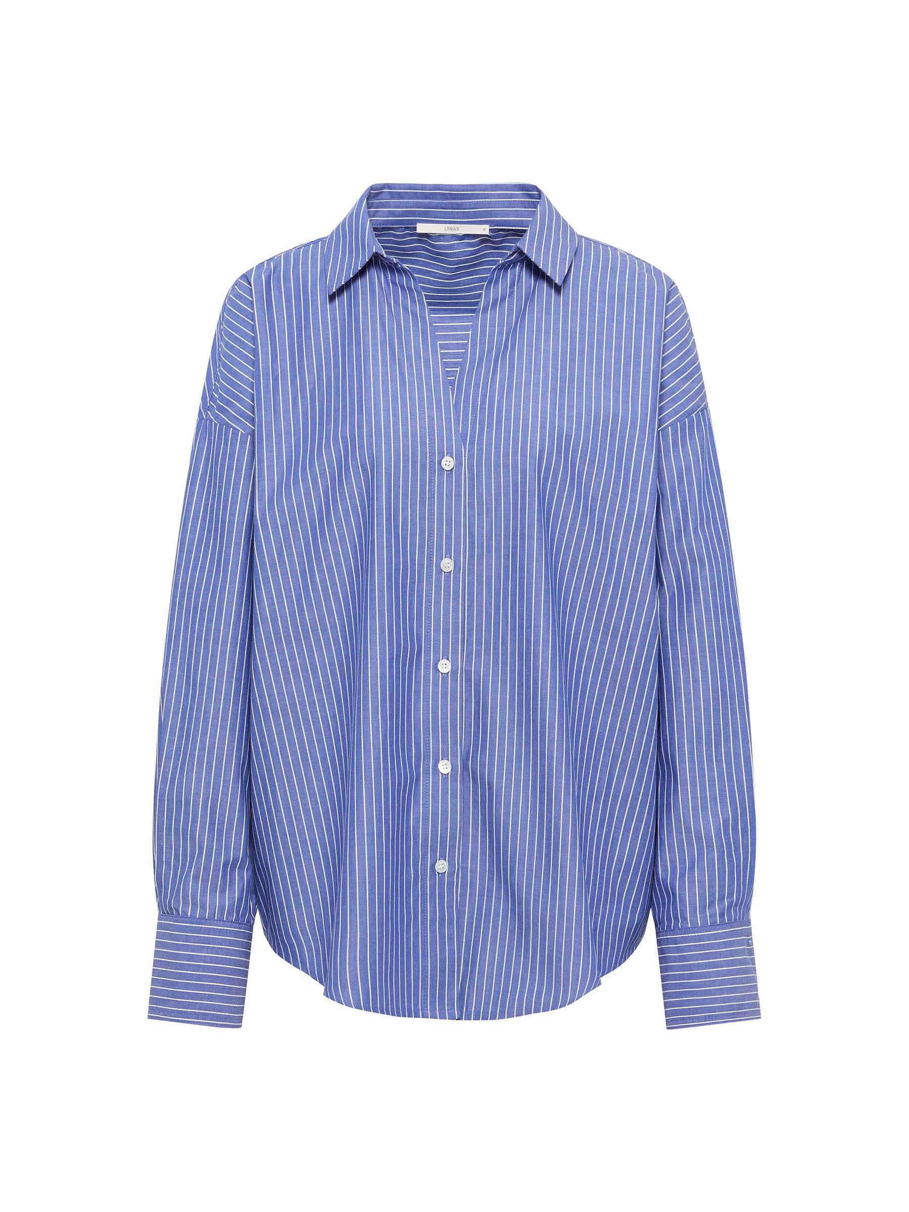 LANIUS - Streifenhemd blue/ off white - WERTE FREUNDE