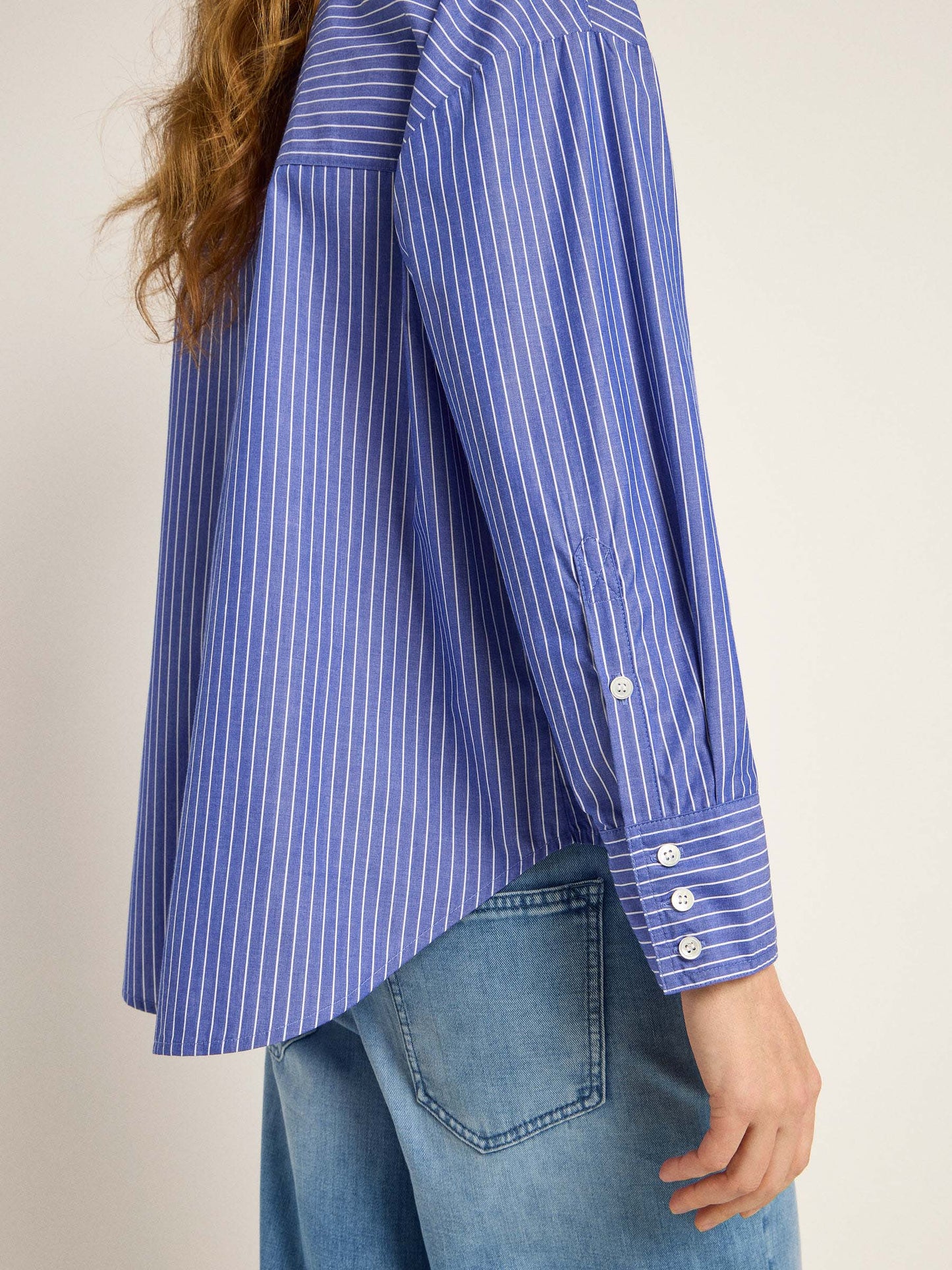 LANIUS - Streifenhemd blue/ off white - WERTE FREUNDE