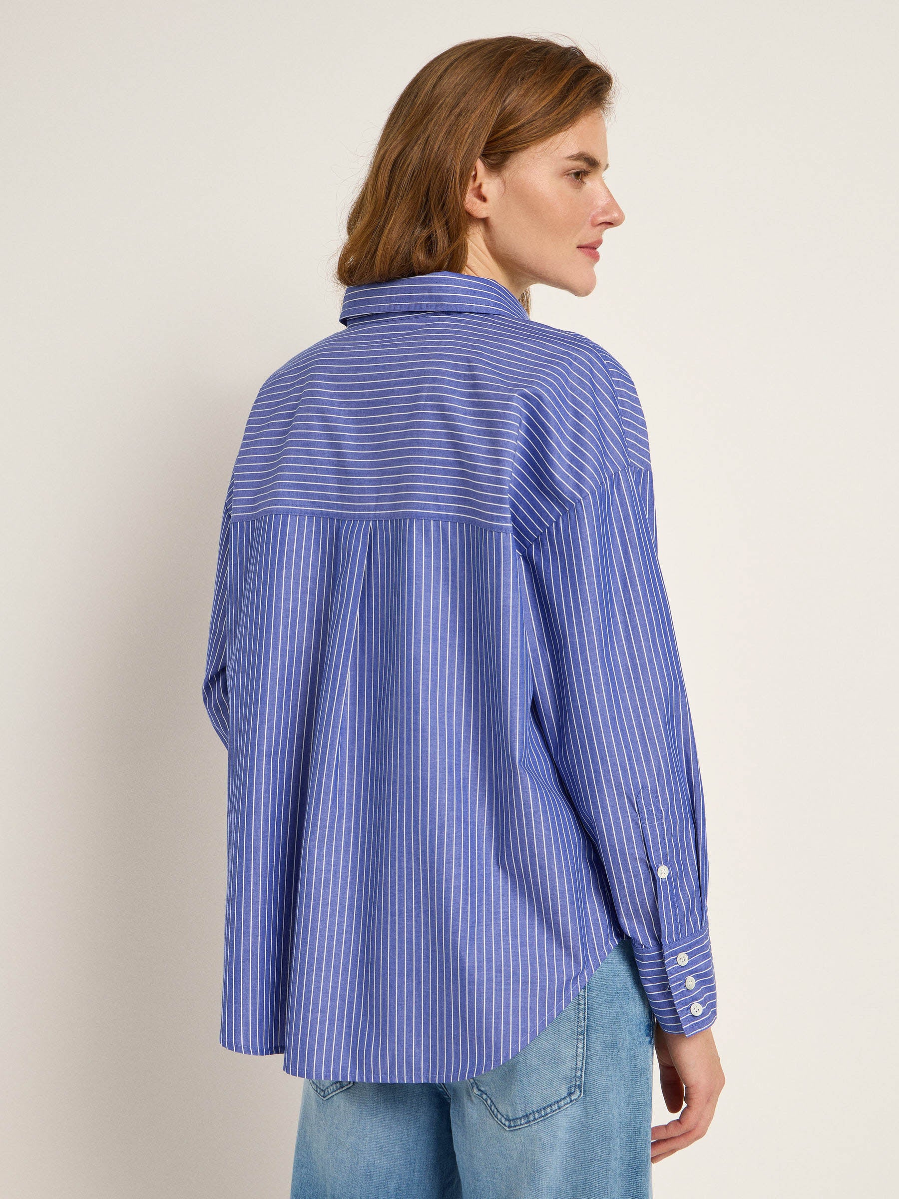 LANIUS - Streifenhemd blue/ off white - WERTE FREUNDE