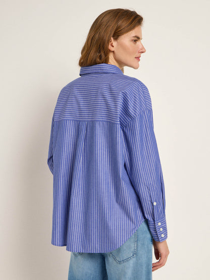 LANIUS - Streifenhemd blue/ off white - WERTE FREUNDE