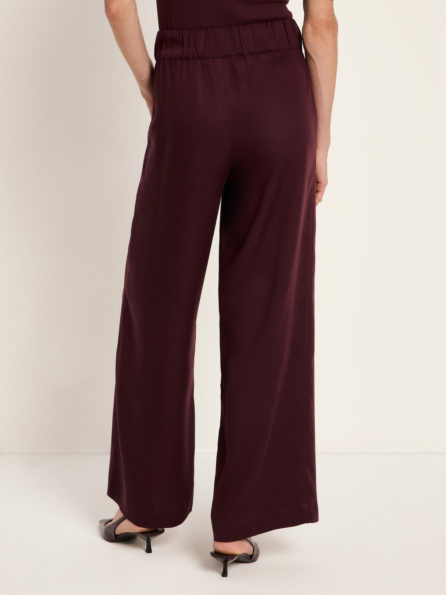 LANIUS - Hose mit weitem Bein bordeaux - WERTE FREUNDE