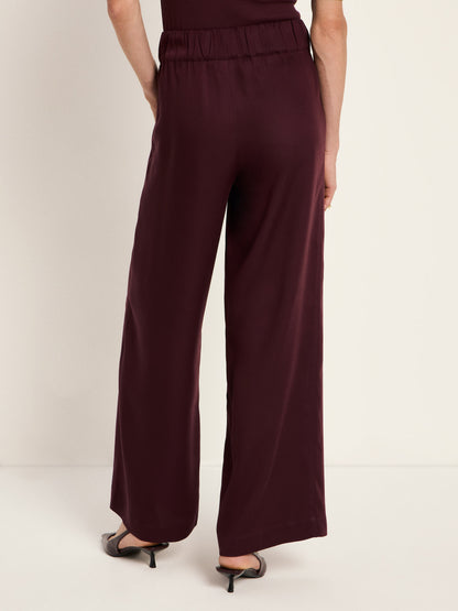 LANIUS - Hose mit weitem Bein bordeaux - WERTE FREUNDE