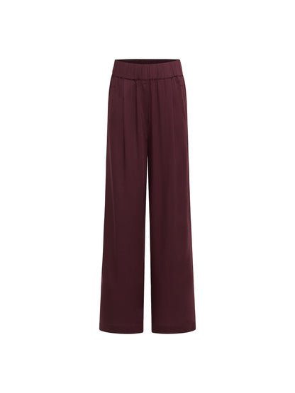 LANIUS - Hose mit weitem Bein bordeaux - WERTE FREUNDE