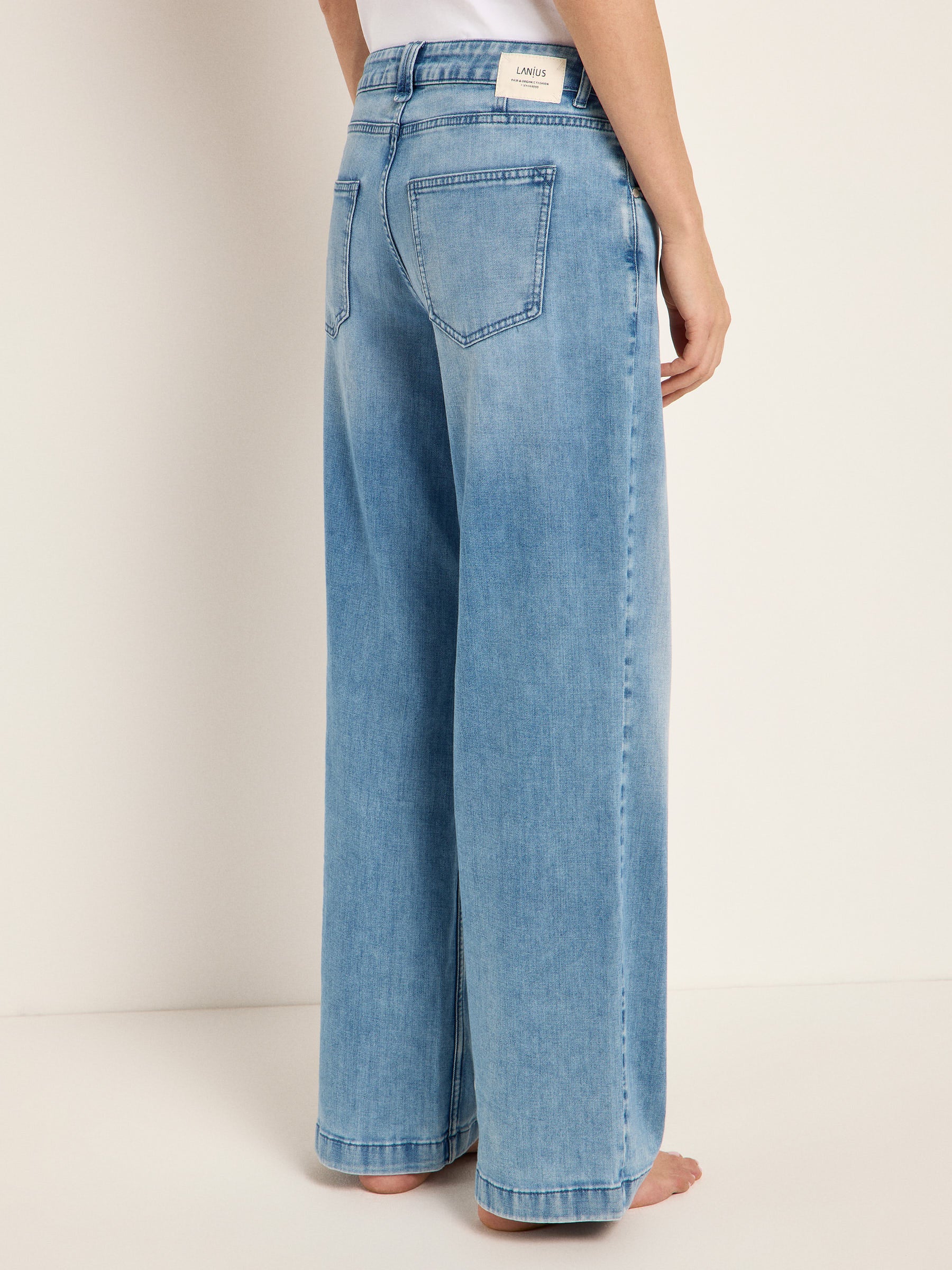 LANIUS - Marlenejeans light blue denim - WERTE FREUNDE