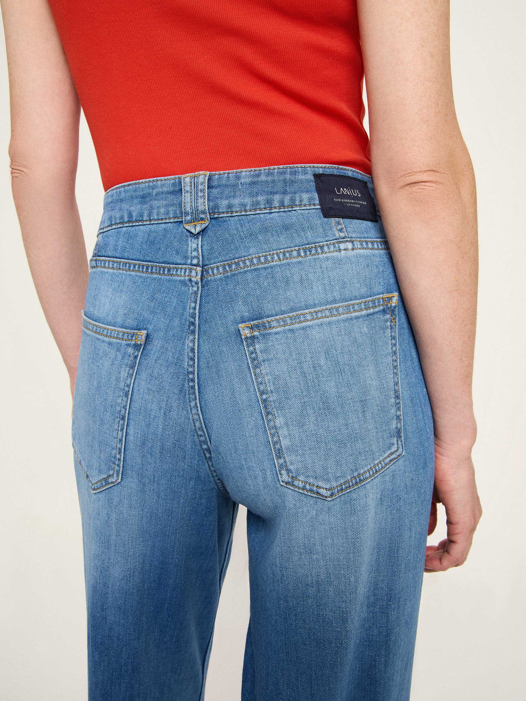 LANIUS - Relaxed Jeans mid blue denim - WERTE FREUNDE