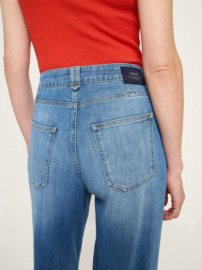 LANIUS - Relaxed Jeans mid blue denim - WERTE FREUNDE