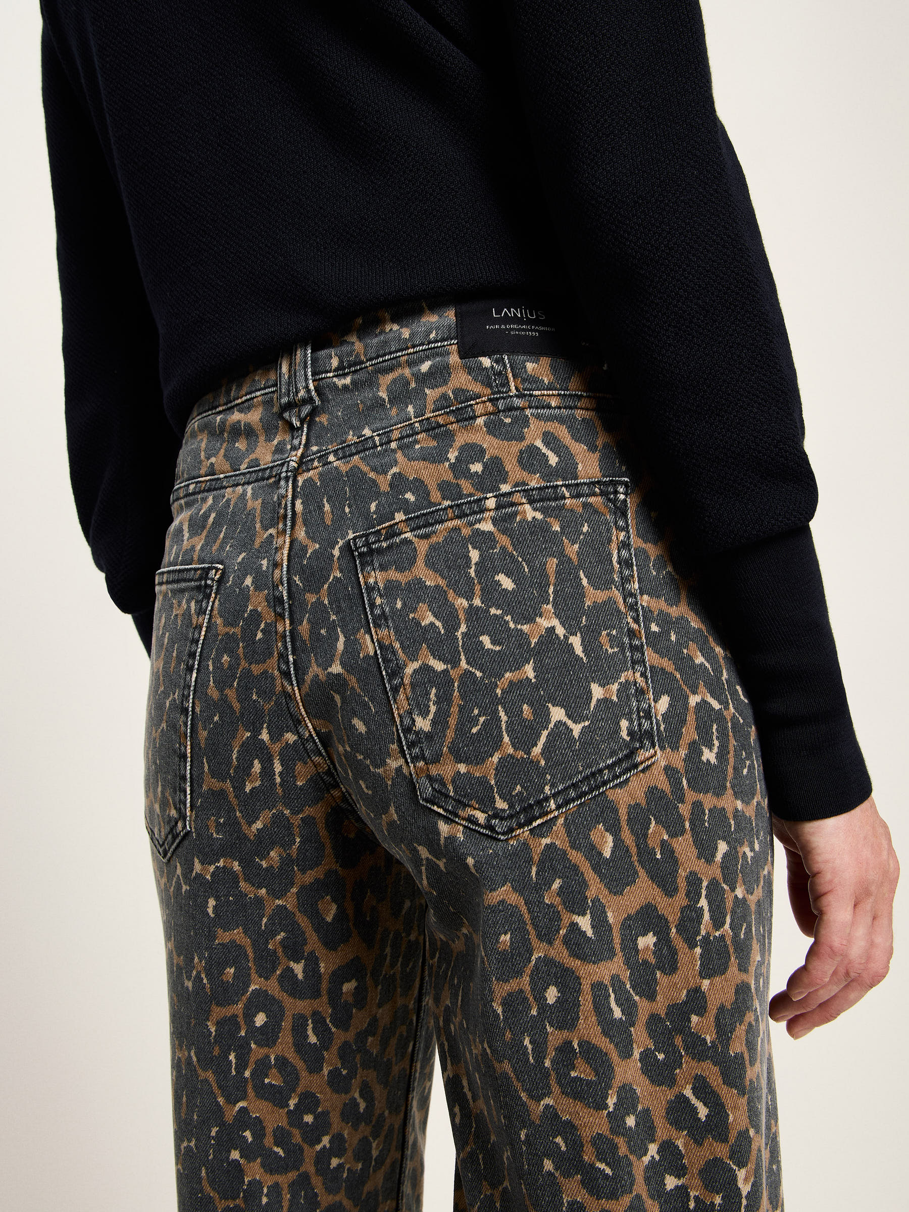 LANIUS - Relaxed Jeans Print Leo print leo - WERTE FREUNDE