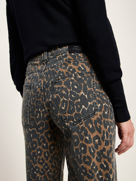 LANIUS - Relaxed Jeans Print Leo print leo - WERTE FREUNDE