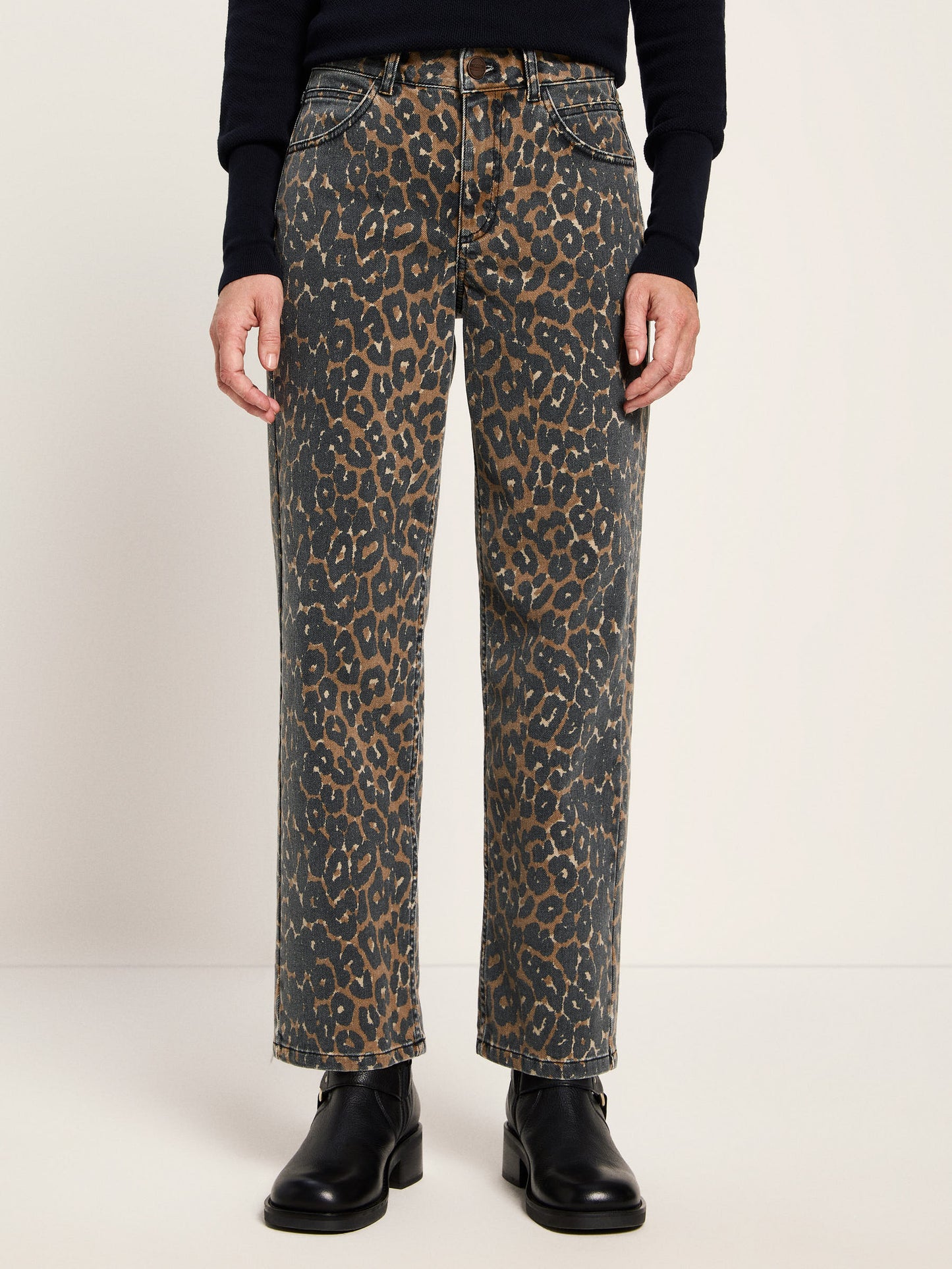 LANIUS - Relaxed Jeans Print Leo print leo - WERTE FREUNDE